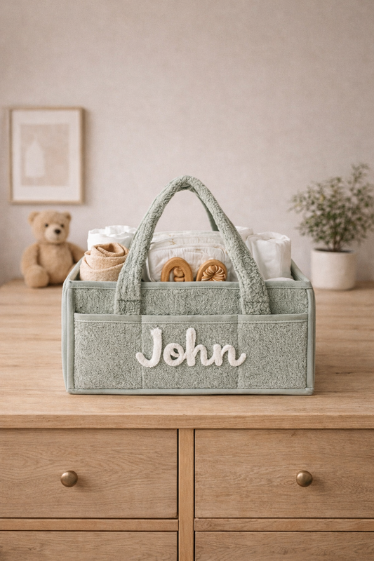 Little Darlings Knitted Diaper Organizer